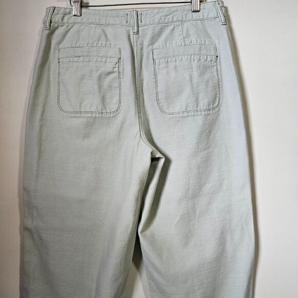 EUC J. CREW LIGHT MINT GREEN COTTON RELAXED CHINOS PANTS SIZE 12 / L - Picture 5 of 16